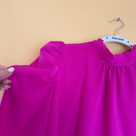 Jealous Tomato Pink Puff Sleeve Ruffled Blouse - Picture 2 of 9